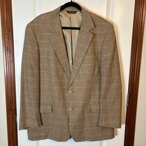 Vintage 90s Brooks Brothers Men’s Houndstooth Wool Sport Coat Made in USA – 44R